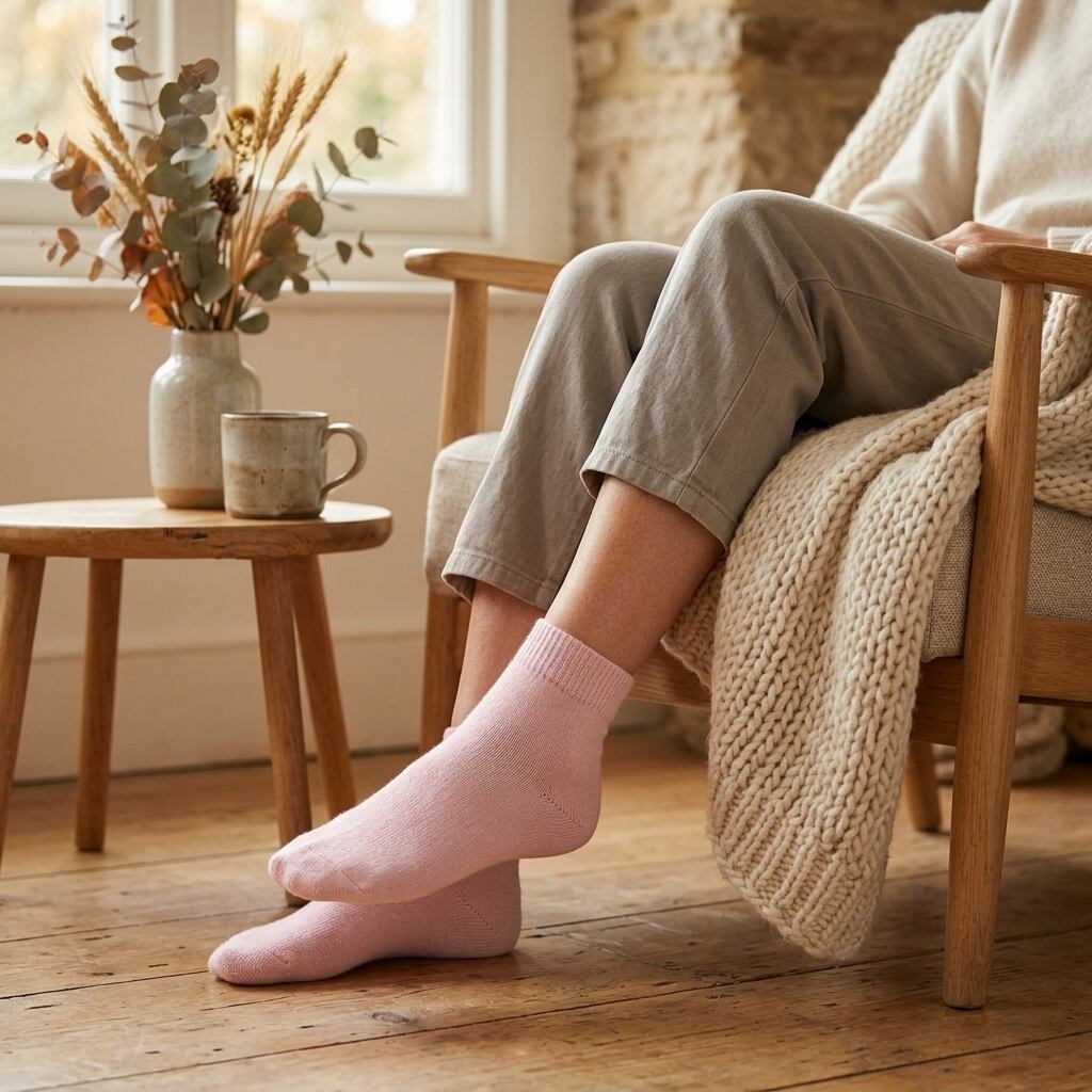 Ponožky s Merino vlnou a kašmírem
světle růžová