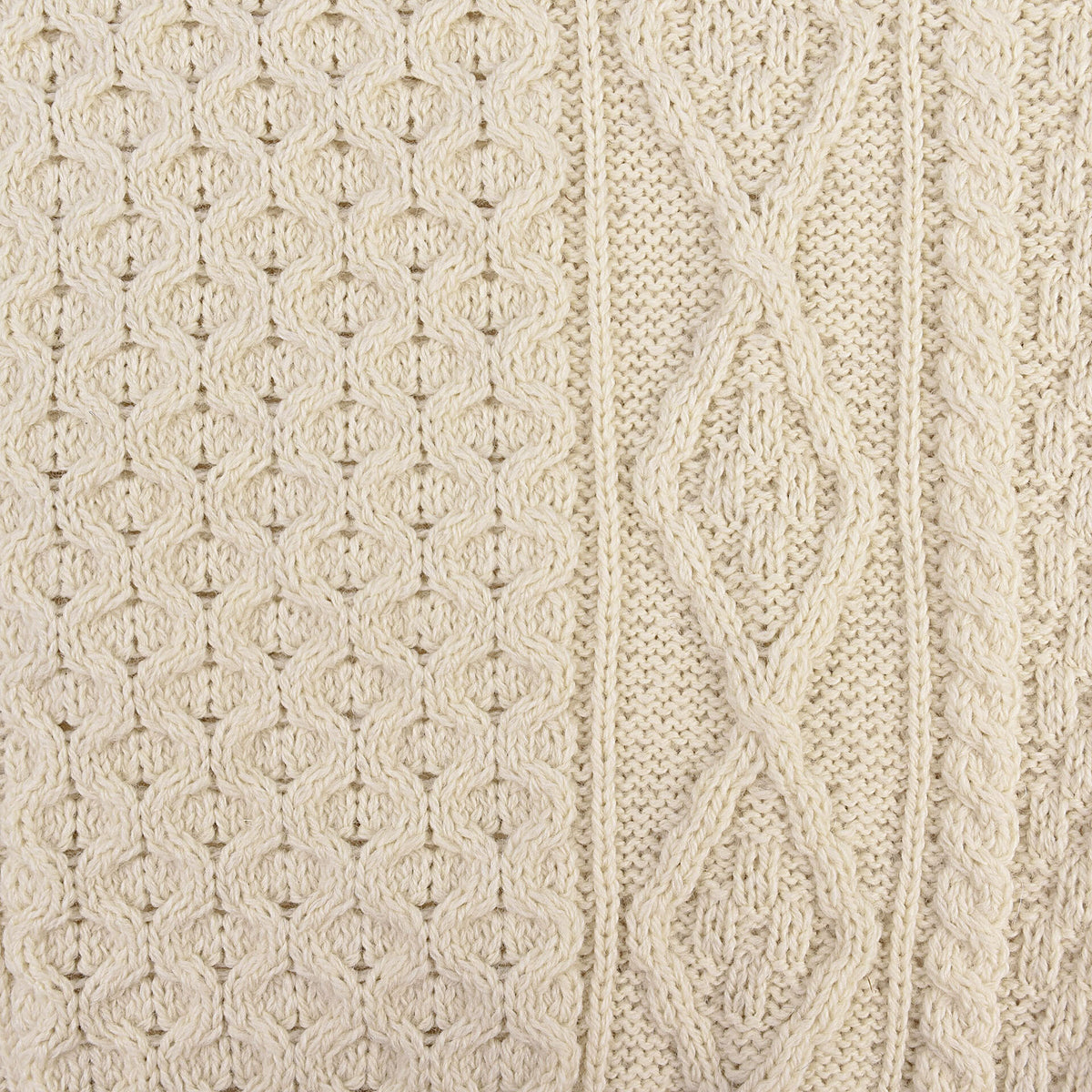 Pánský vlněný svetr s kulatým výstřihem přírodní