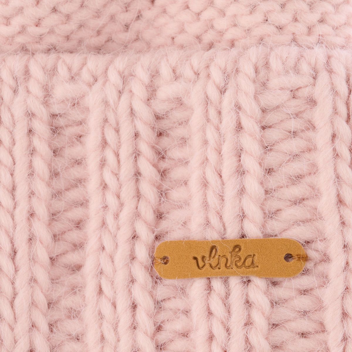 Mössa med fårull Woolee V03 rosa
