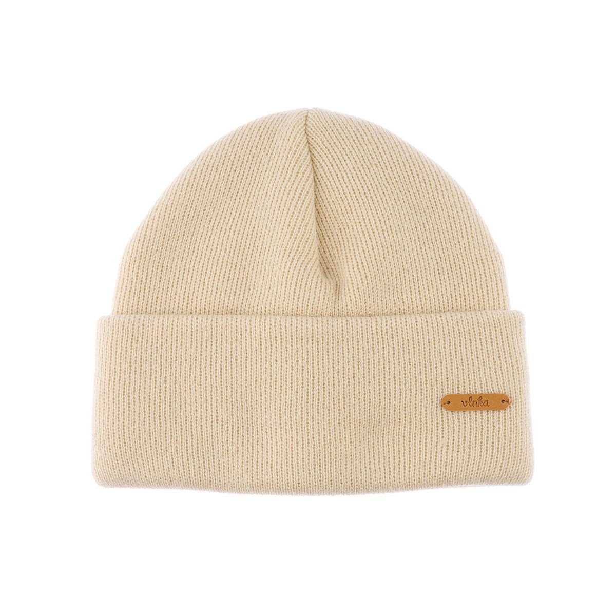 Barnmössa med fårull Woolee V16 beige