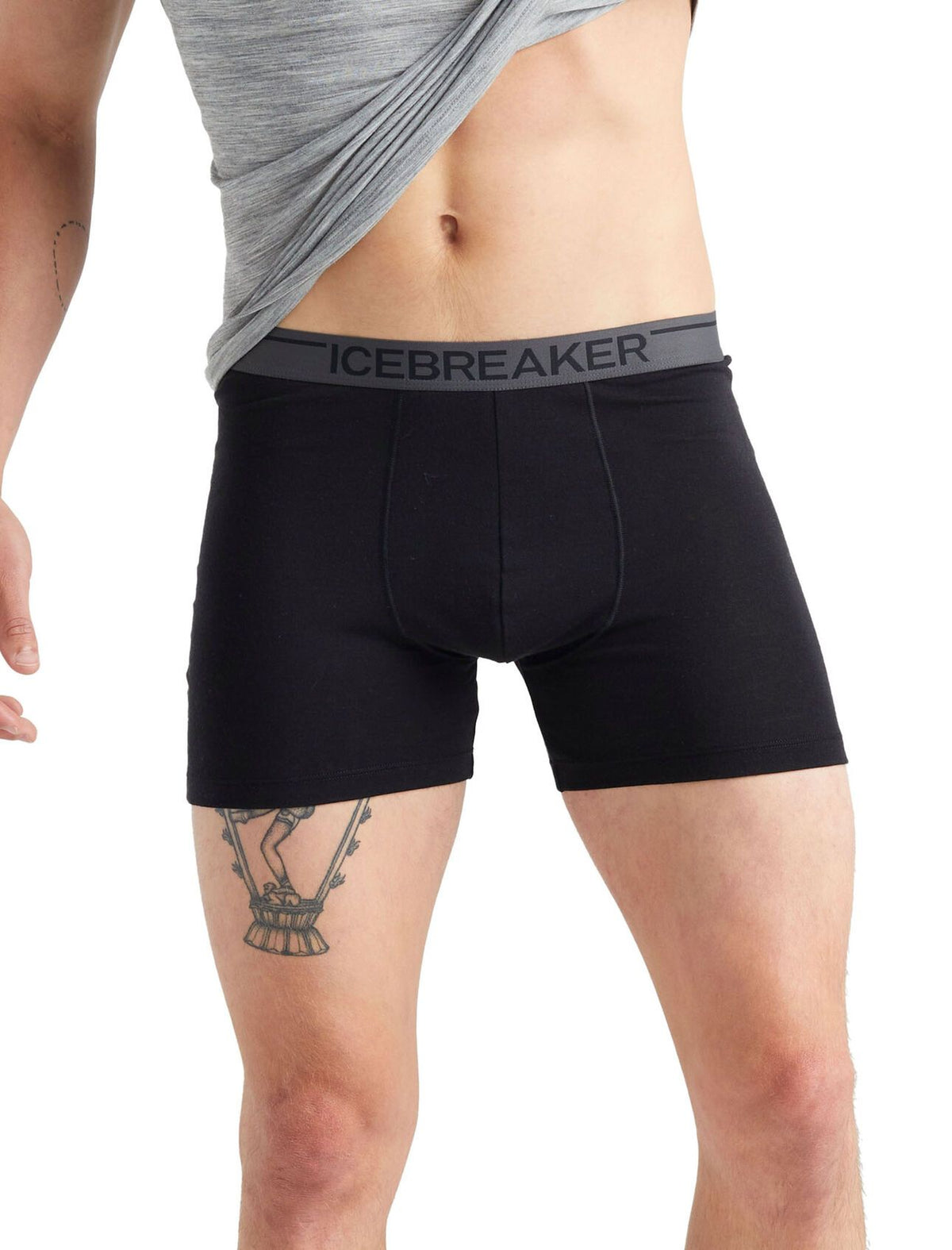 Funktionsboxershorts för herr Icebreaker Merino Anatomica svart