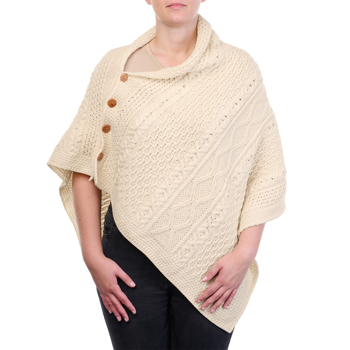 Ullponcho natur