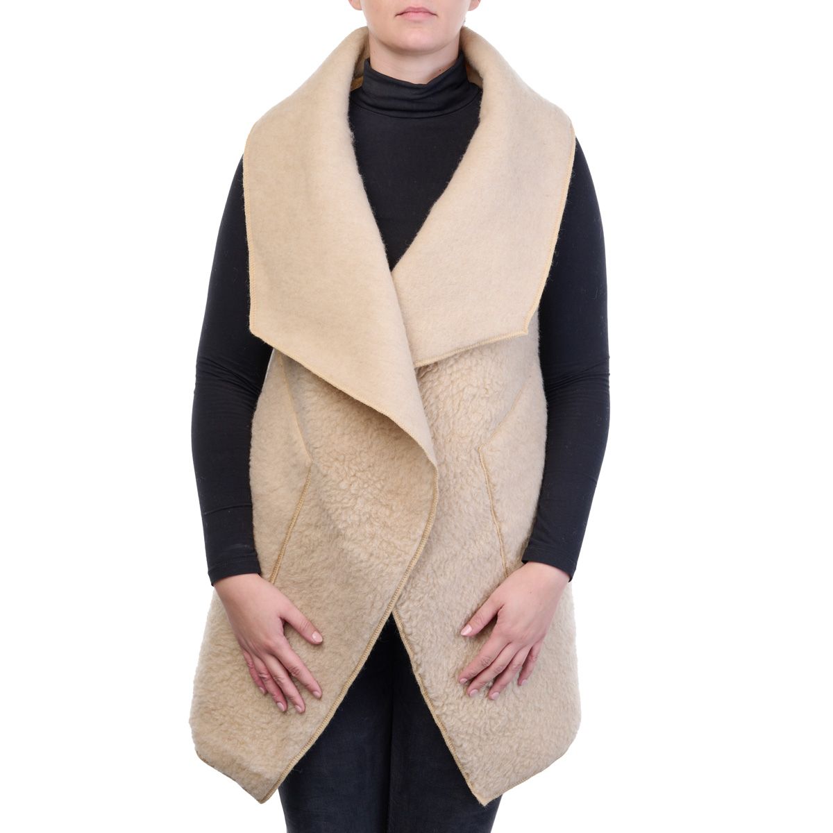 Ullomlottväst beige