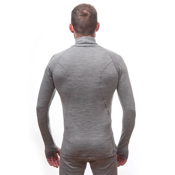 Herr funktionströja Sensor Merino Bold roll neck cool gray