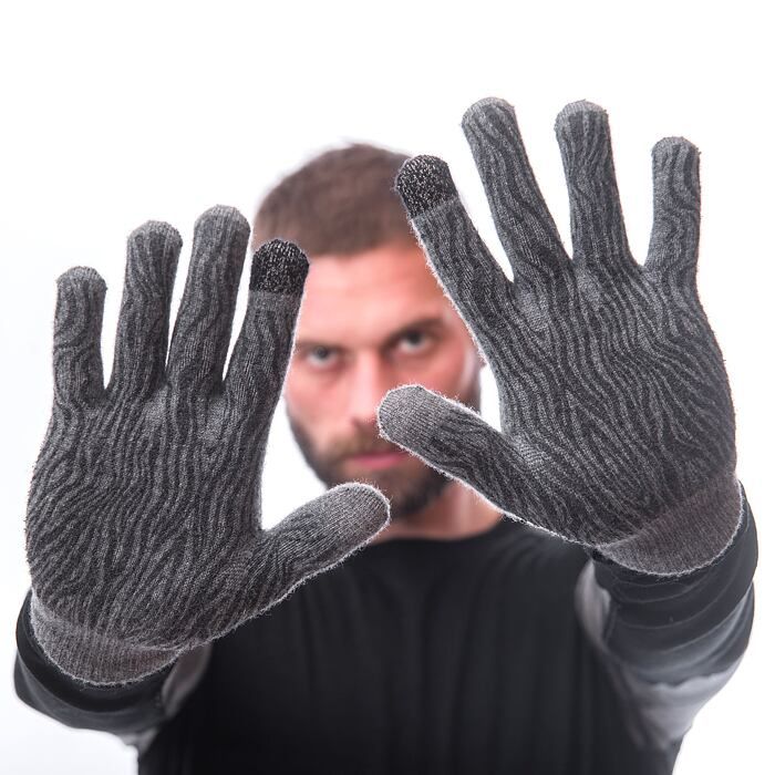 Sensor merinoullhandskar grå