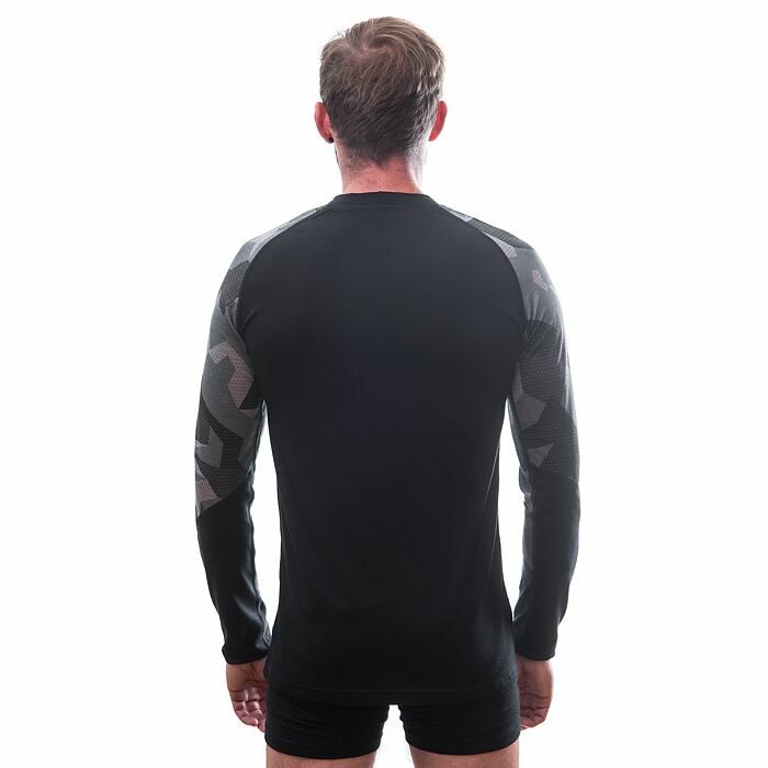 Herrfunktionströja Sensor Merino Impress Camo
