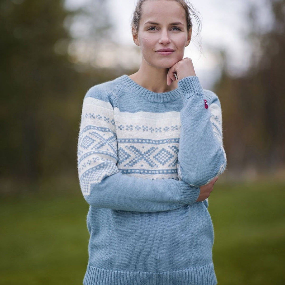 Damulltröja Ulvang Marius Roundneck blå