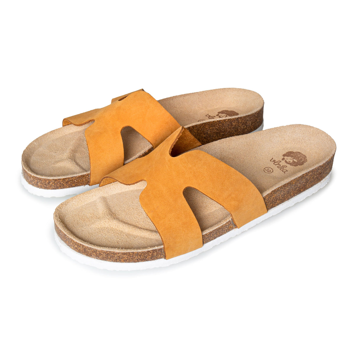 Dam kork anatomiska slip-in-tofflor Zora beige