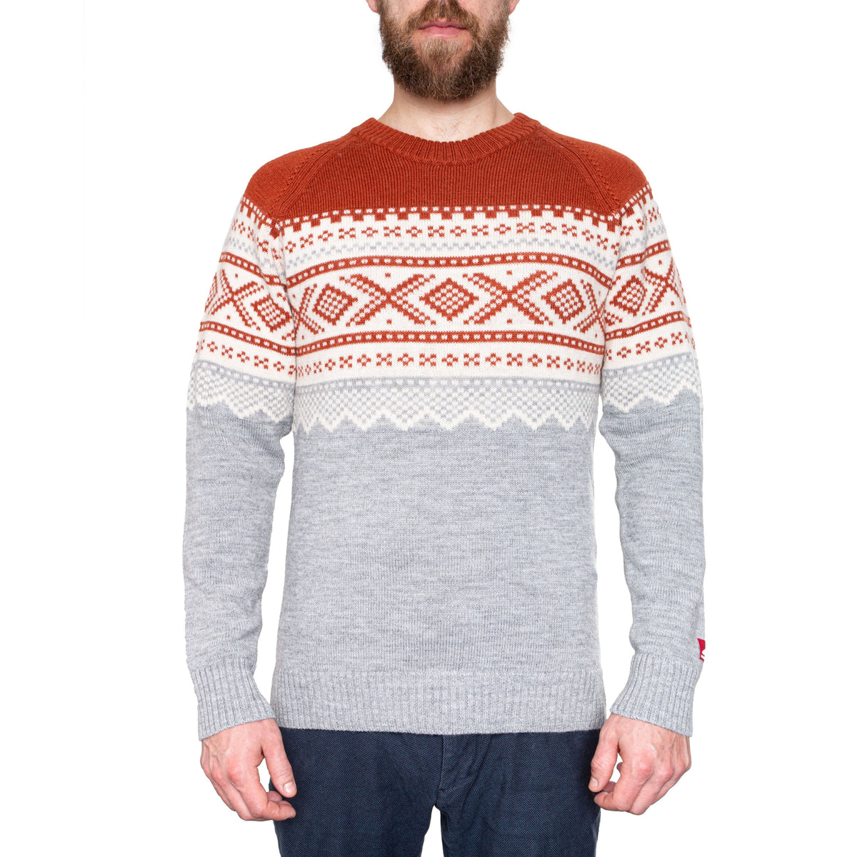 Herr ulltröja Ulvang Marius Roundneck brun