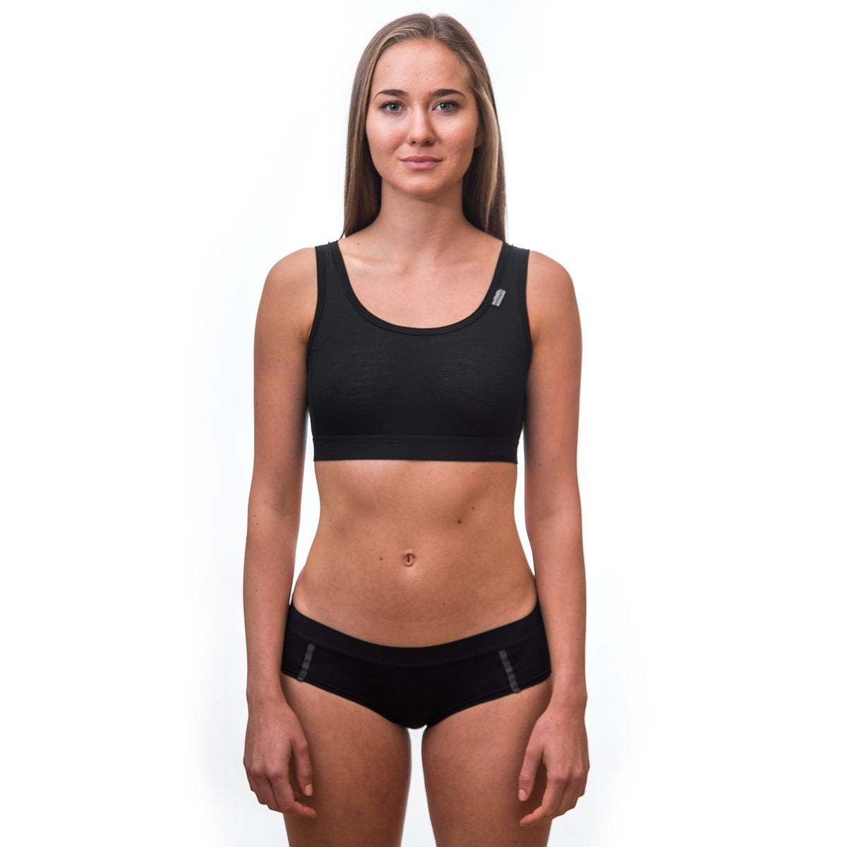 Damfunktionell BH Sensor Merino Active svart
