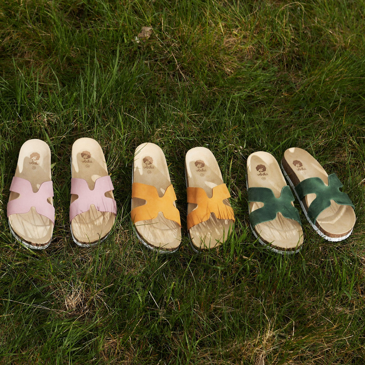 Dam kork anatomiska slip-in-tofflor Zora beige