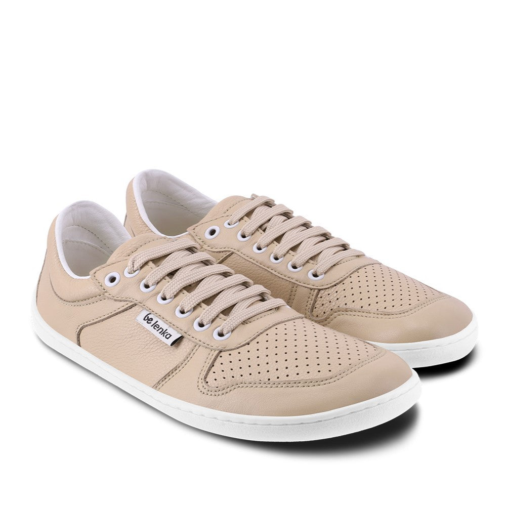 Läderbarefootskor Be Lenka Champ beige