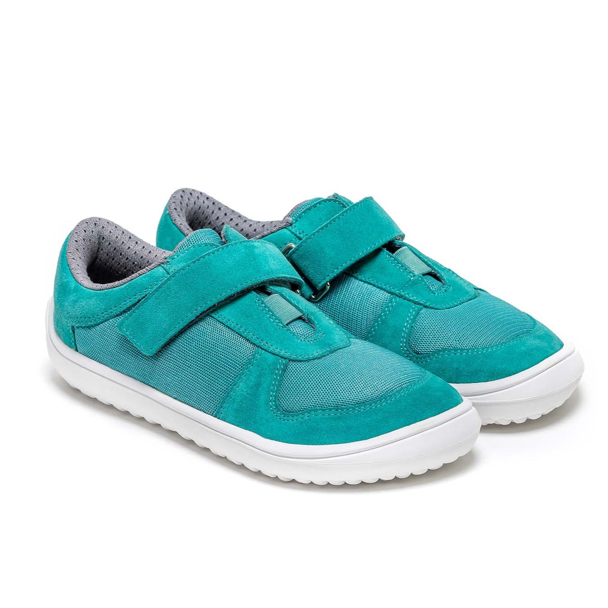 Barn barfota lädersneakers Be Lenka Joy turkos