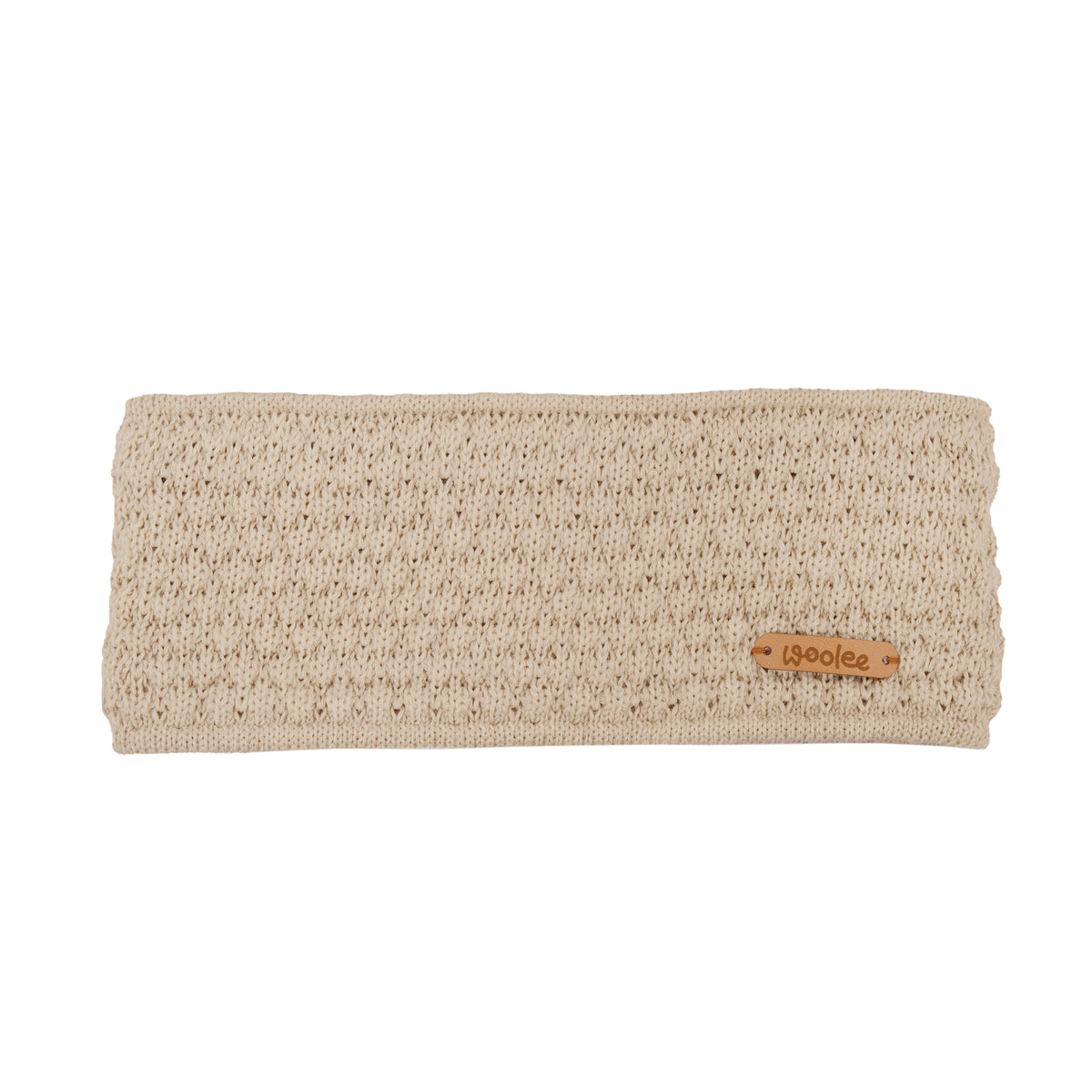 Ullhårband med foder Moni beige