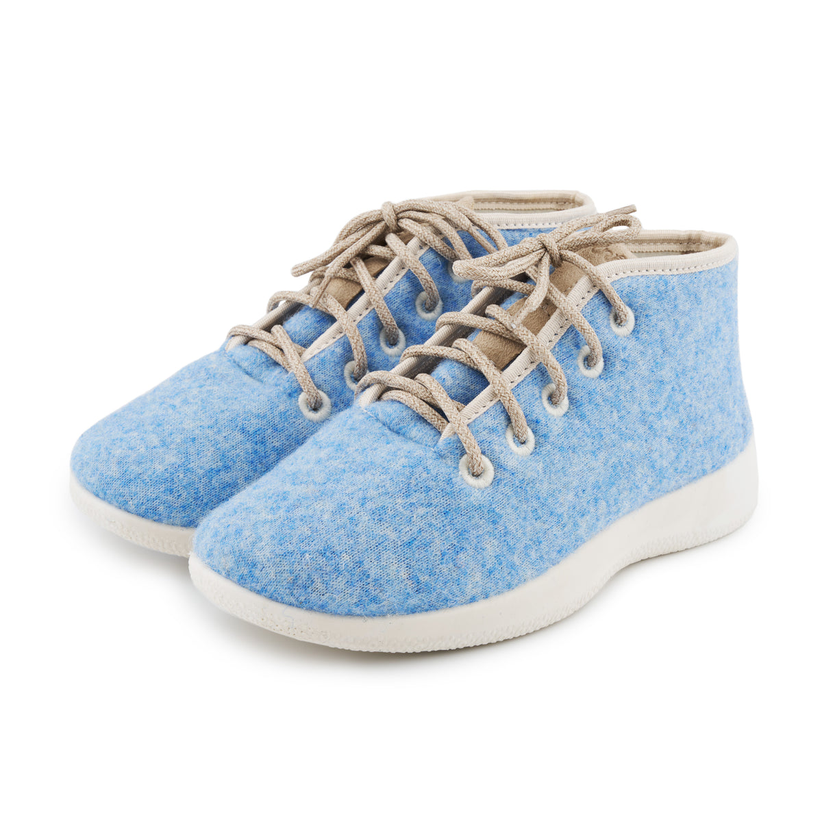 Ankelhöga ullsneakers Woolie blå