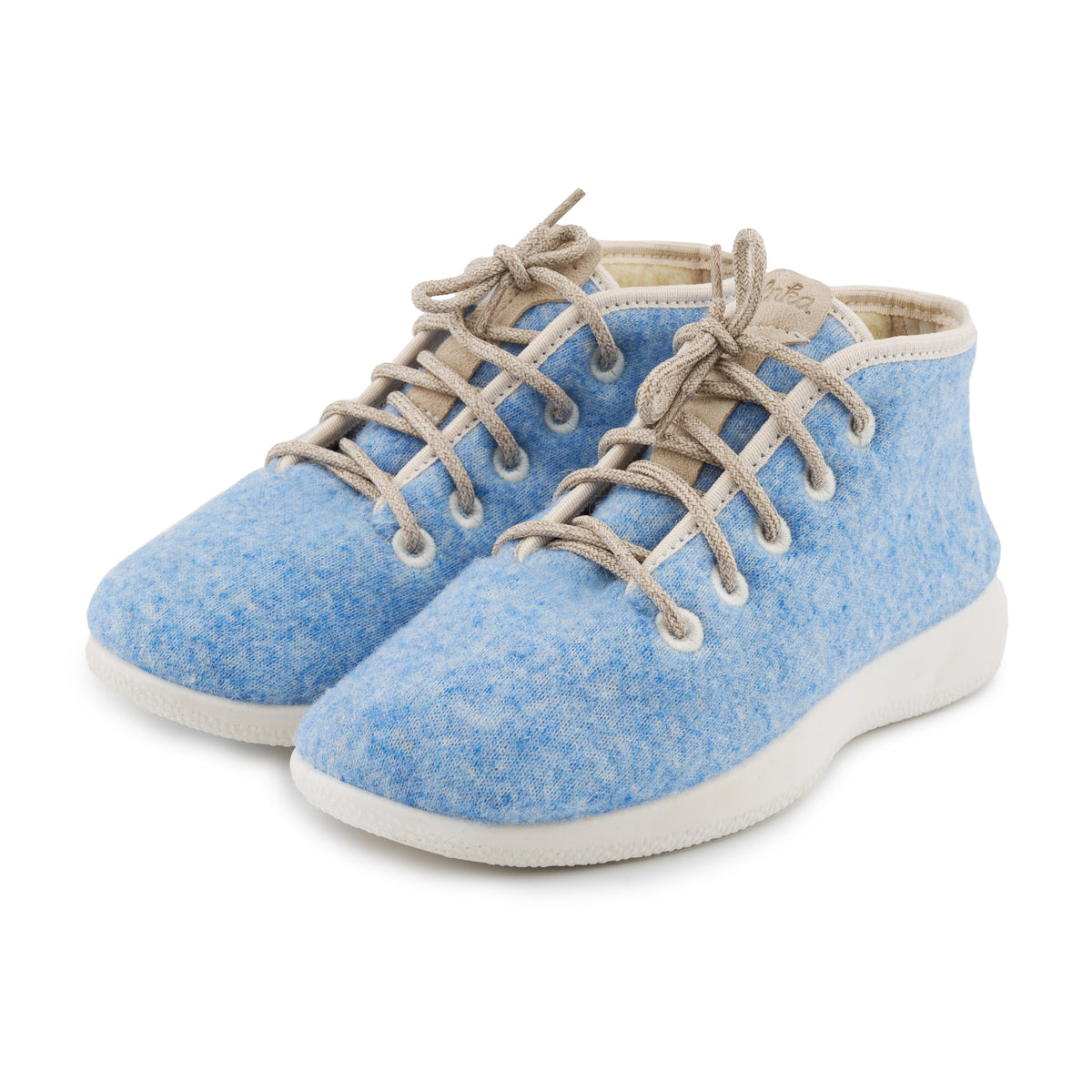 Ullfodrade höga sneakers Woolie blå