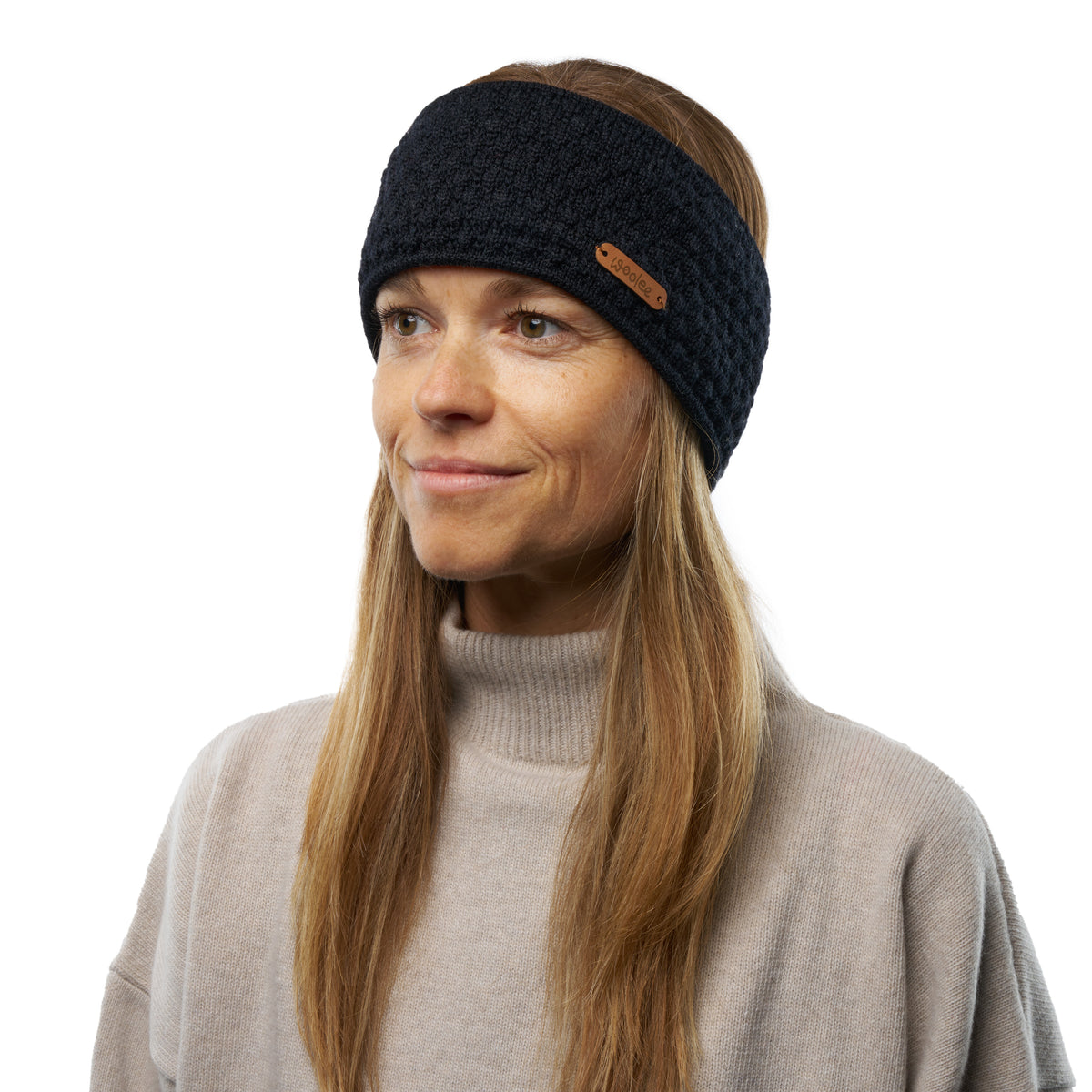 Ullpannband med foder Moni svart