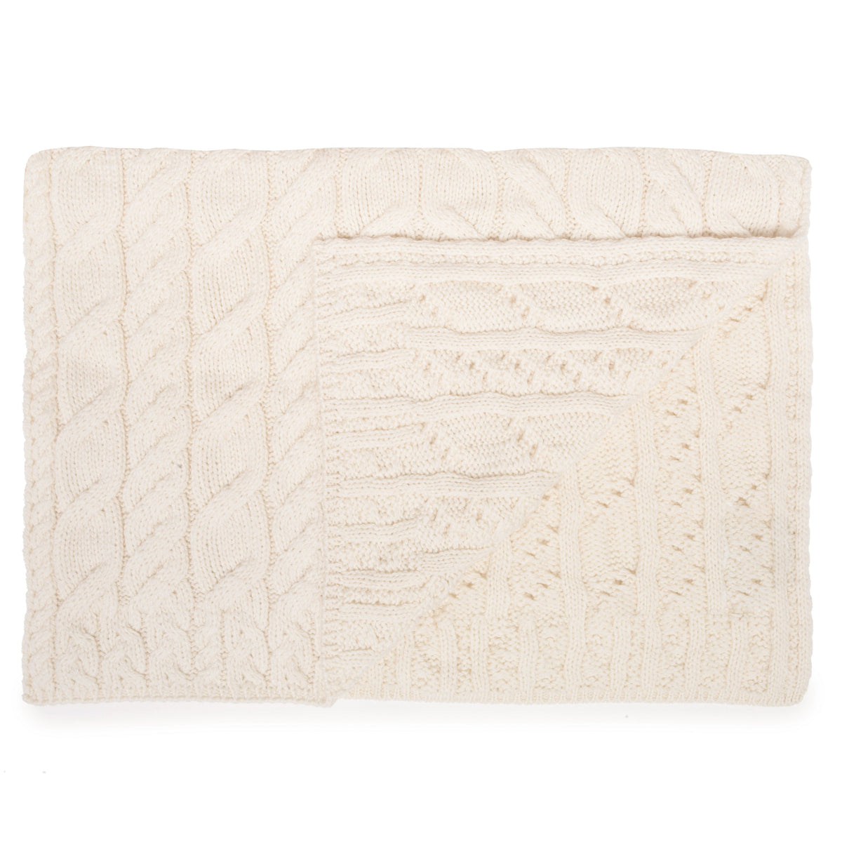 Barnullpläd Supersoft merinoull natur