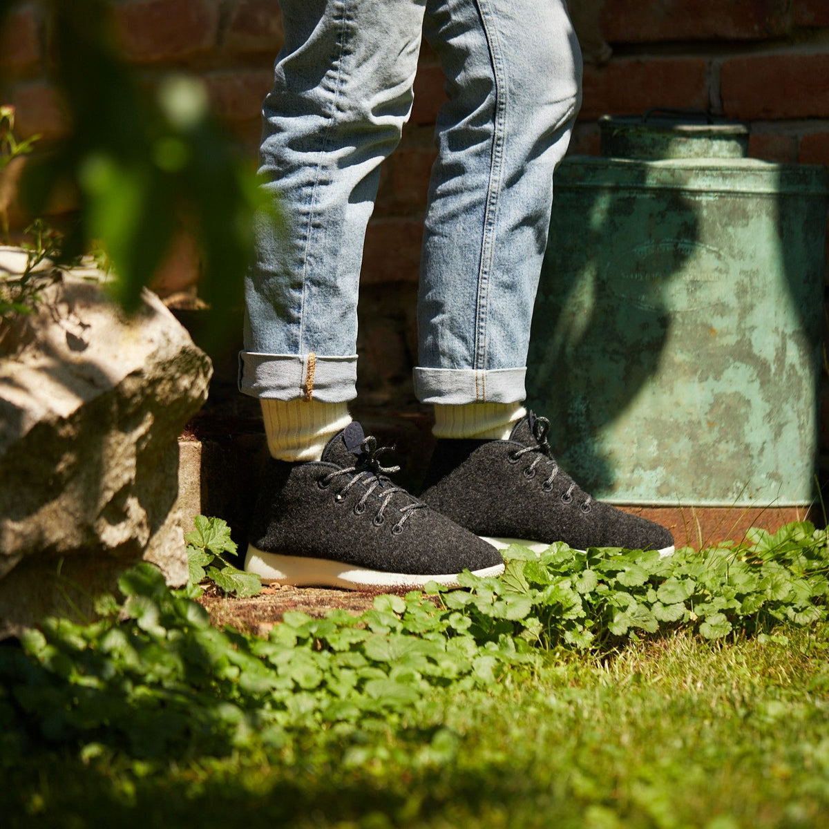 Ullankelsneakers Woolee mörkgrå
