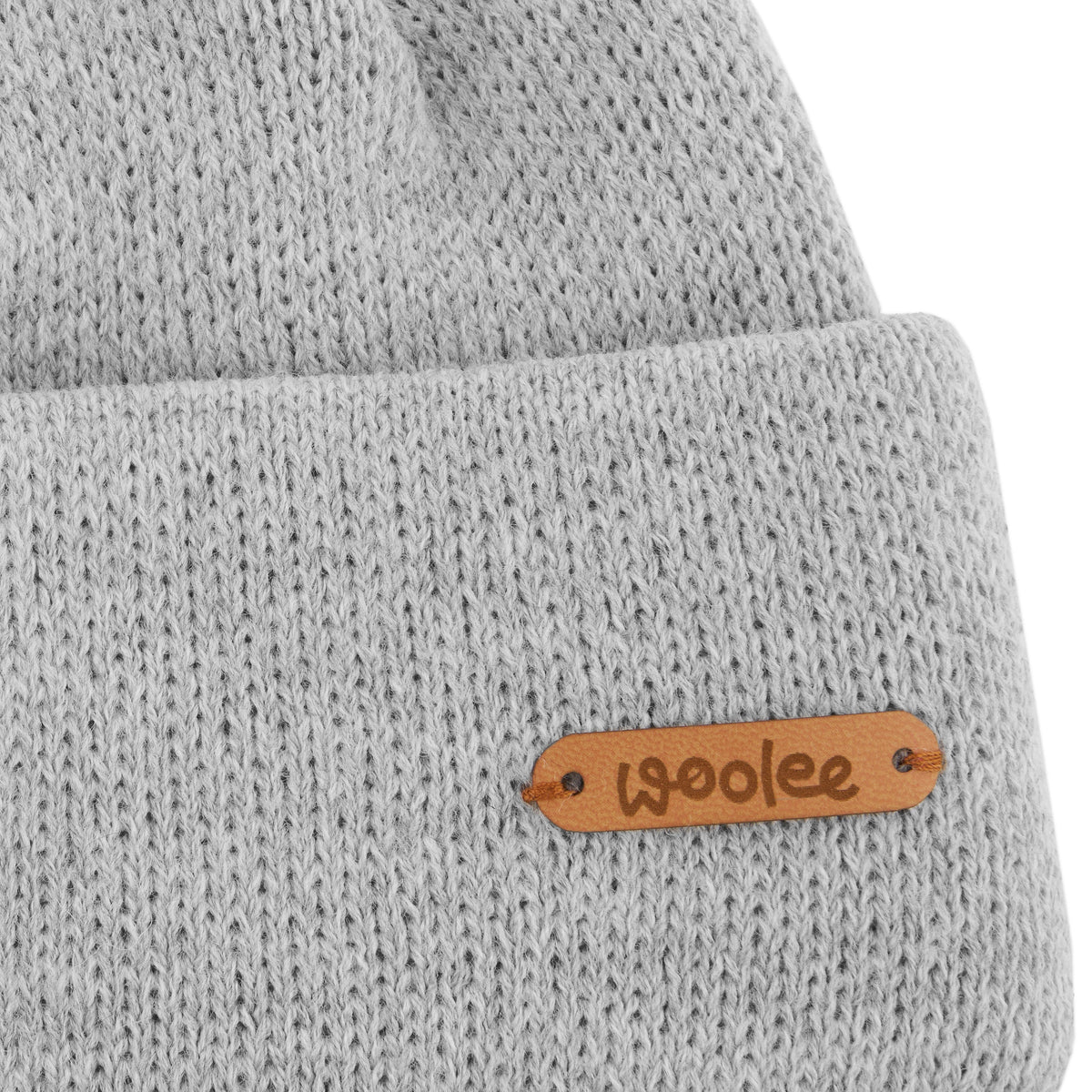 Mössa av fårull Woolie V35 ljusgrå
