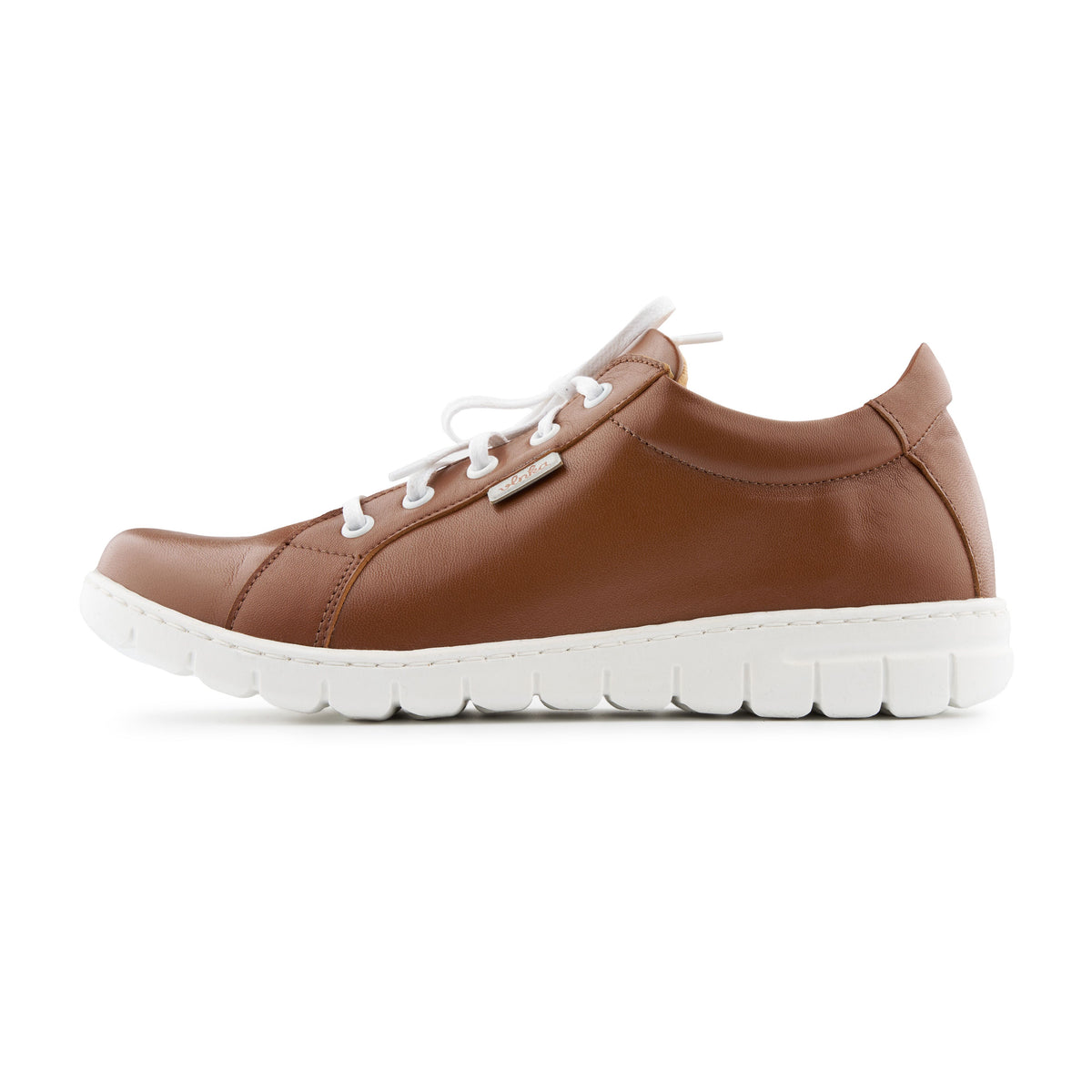 Damlädersneakers Nina brun