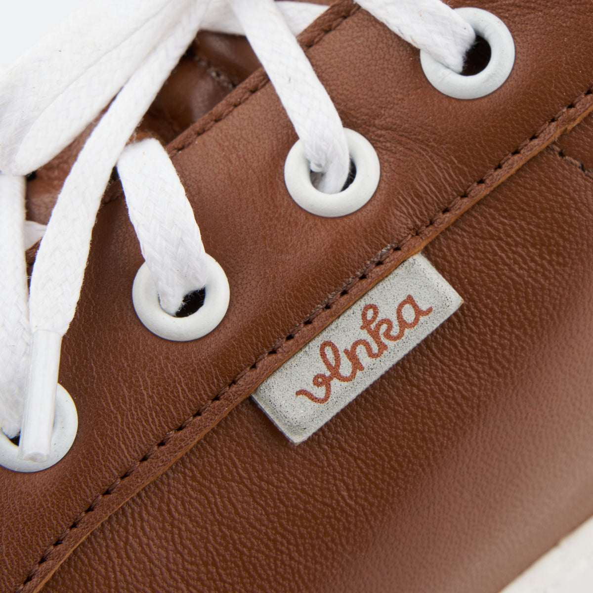 Damlädersneakers Nina brun