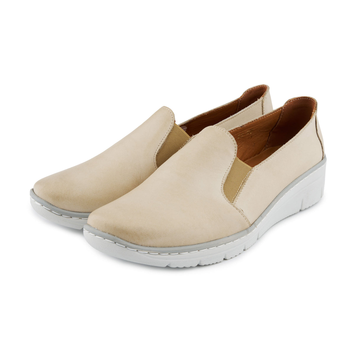 Damläderlågskor Andrea beige