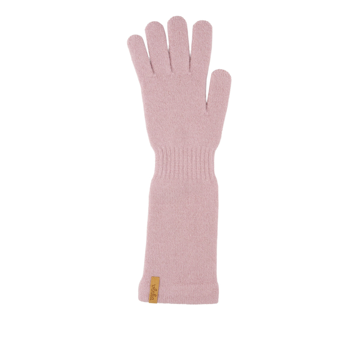 Långa ullhandskar med kashmir Woolee R04 rosa