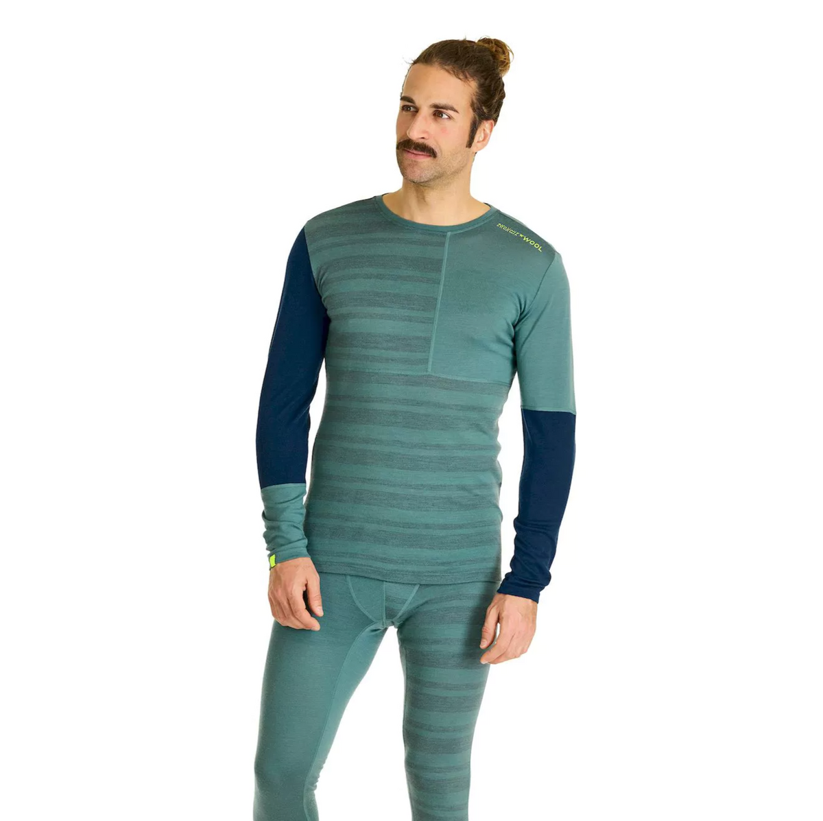 Herr merinoullströja 185 Rock'n'Wool Long Sleeve Ortovox arktisk grå