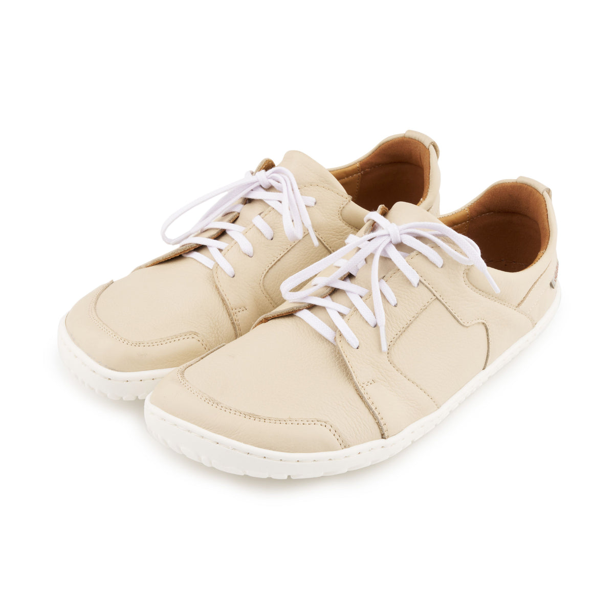 Barefoot lädersneakers Sasa beige