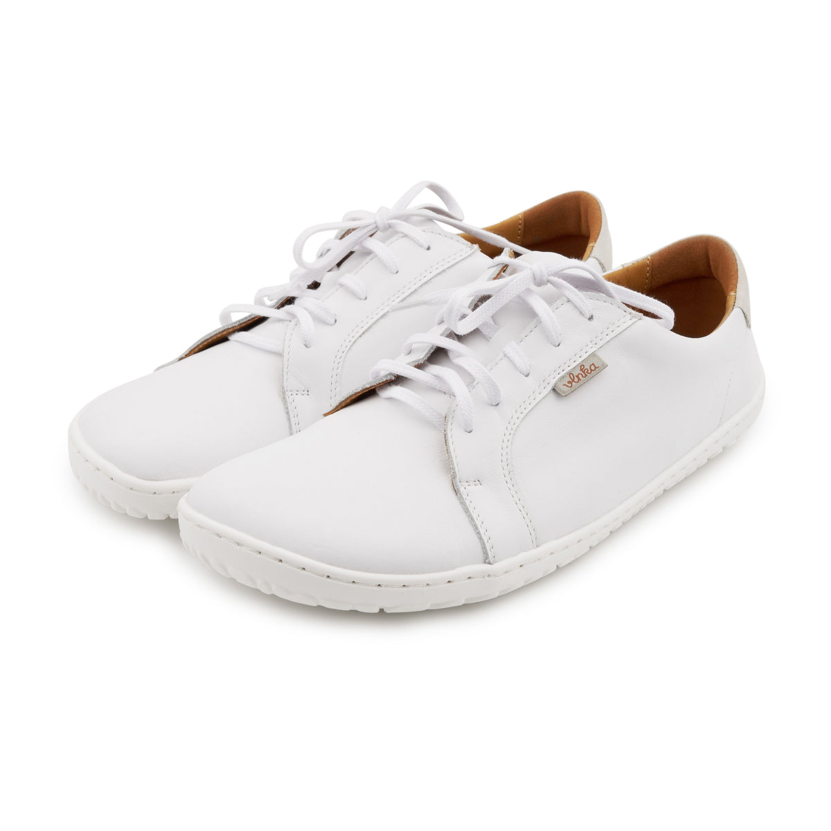 Dam barfota lädersneakers Mira vit