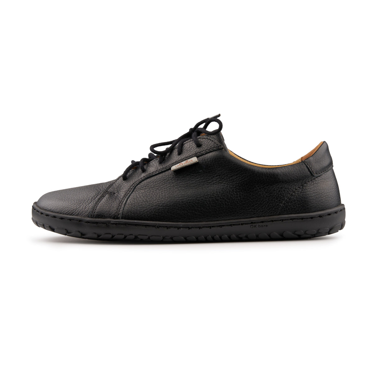 Barefoot lädersneakers Mira svart
