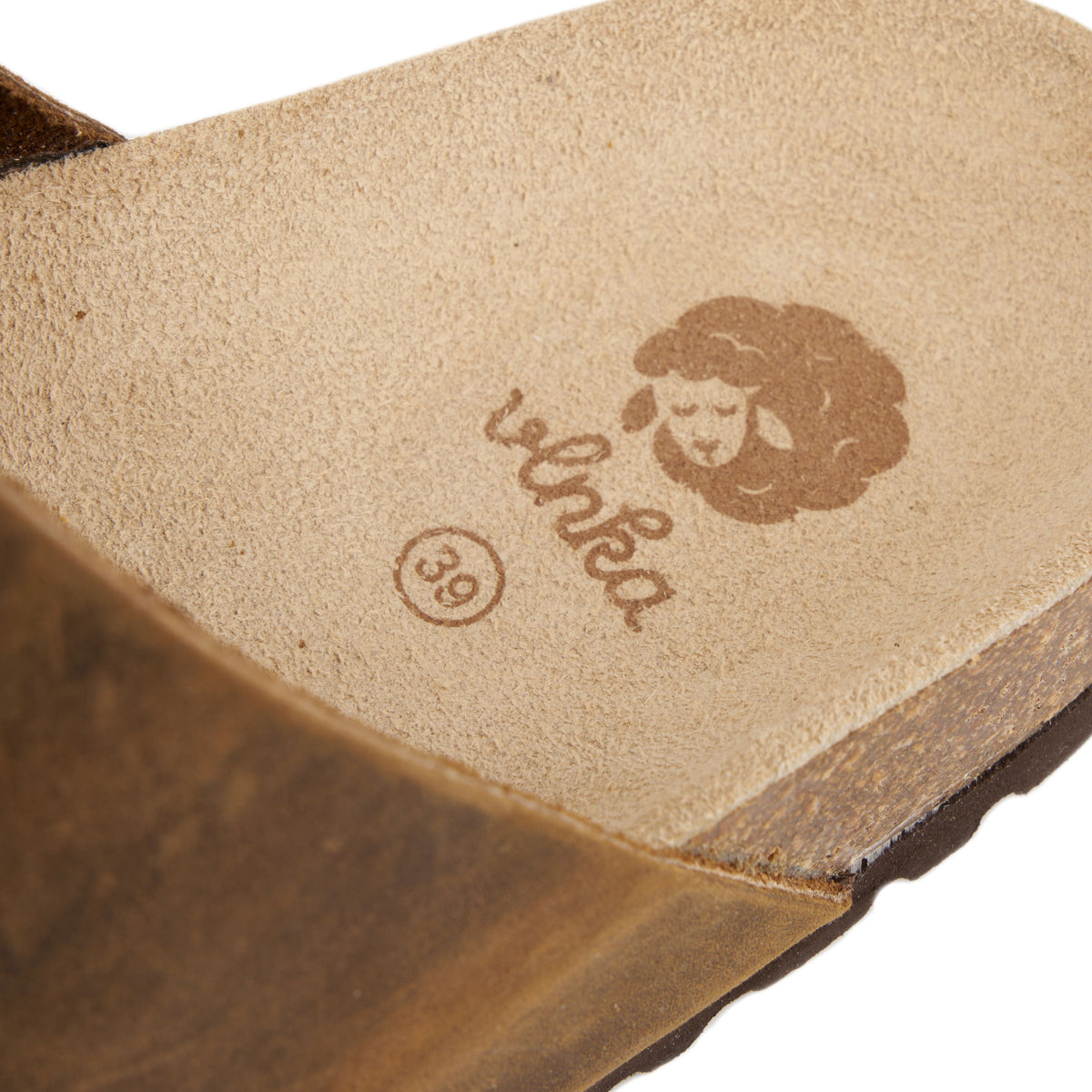 Anatomiska damkorkslip-in-tofflor Lola brun