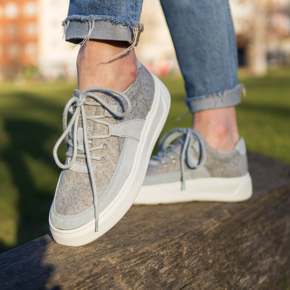 Stilrena sneakers av Woolie-ull