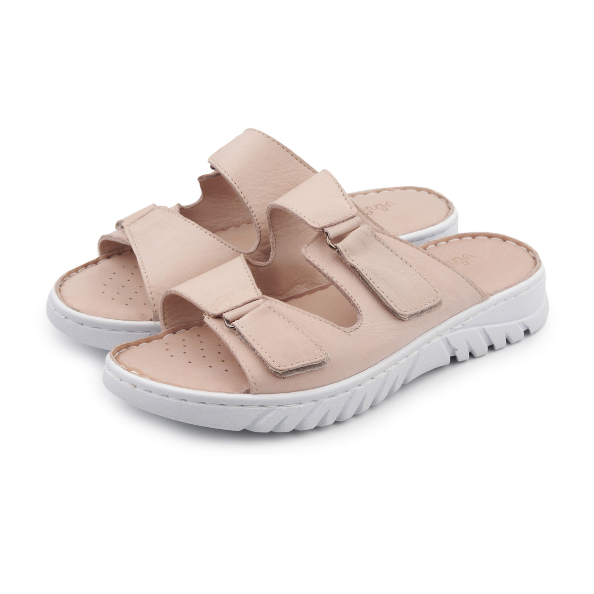 Damläderslip-in-tofflor Pavlina beige