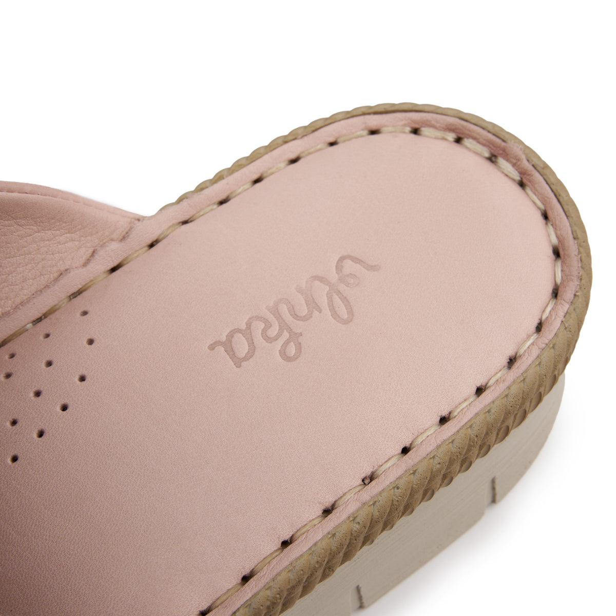 Damläderslip-in-tofflor Brigita rosa