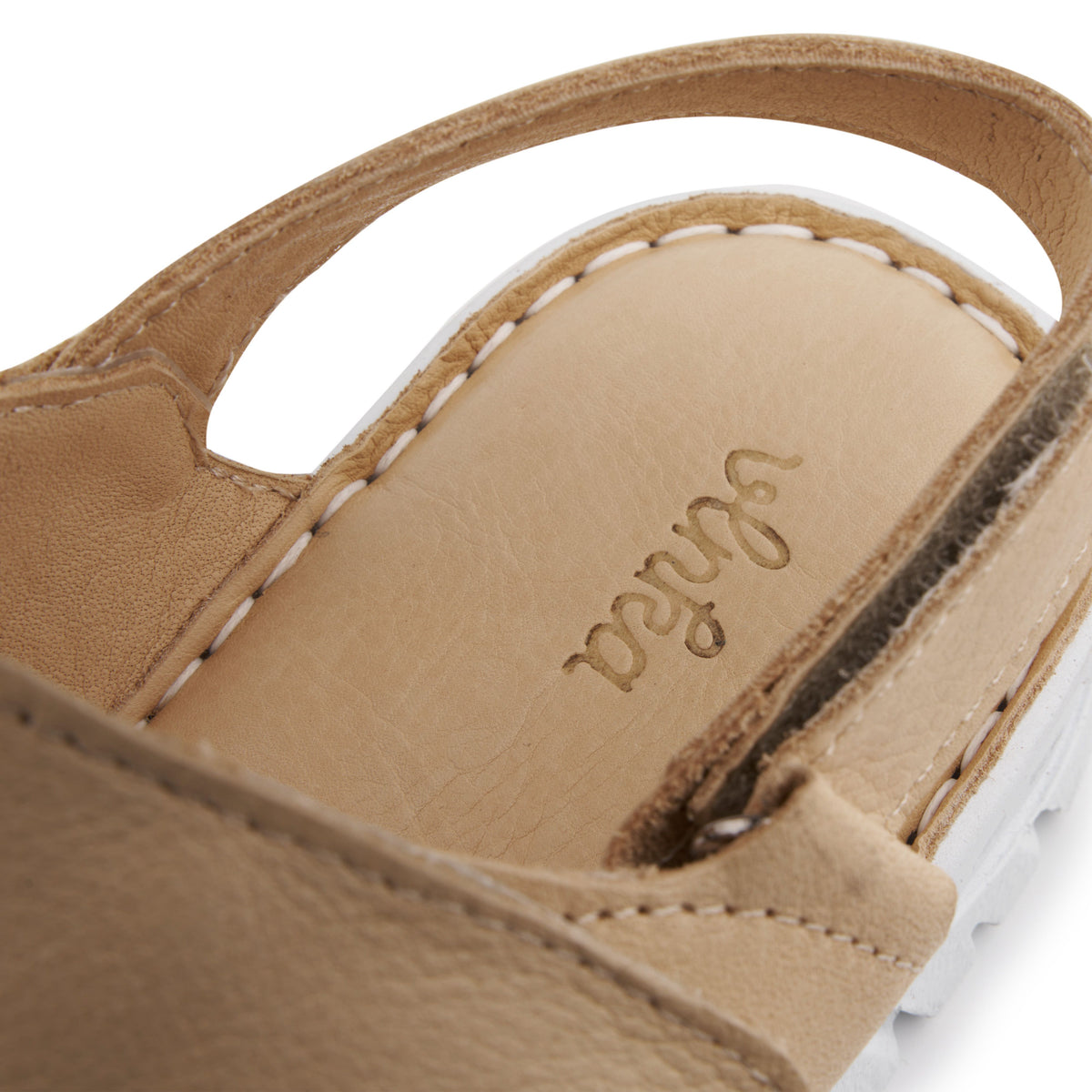 Damlädersandaler Victoria beige