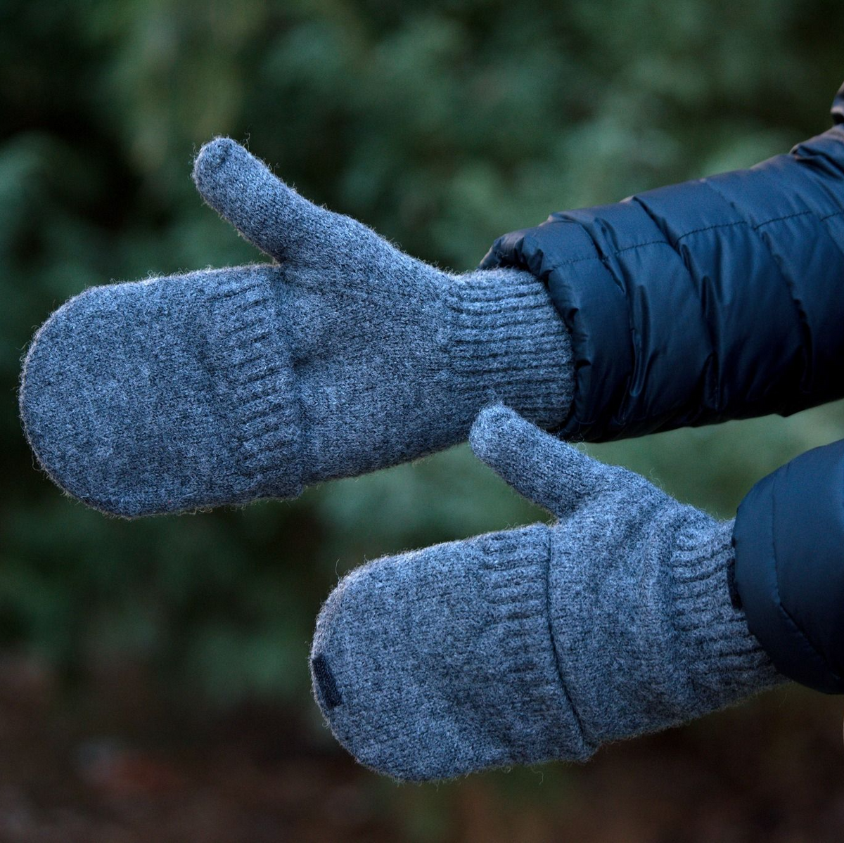 Ullhandskar Sensor virginull melerad grå