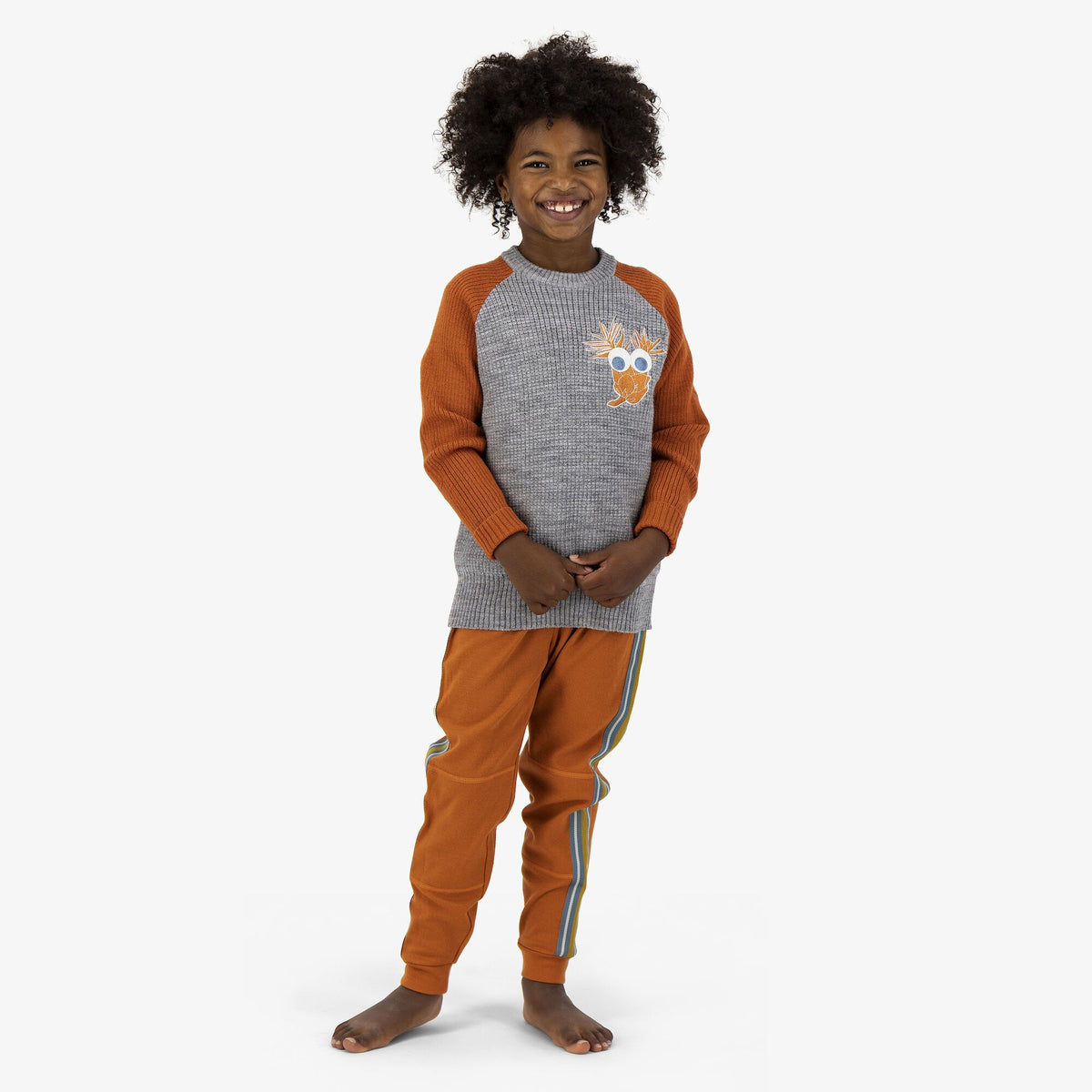 Barnullmjukisbyxor Piny Ulvang orange
