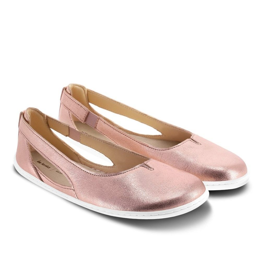 Barfota läderbaleriner Be Lenka Bellissima rosa