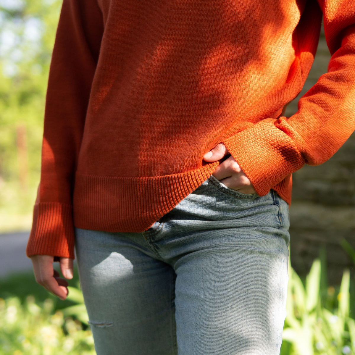 Dam tunn ulltröja Woolee orange