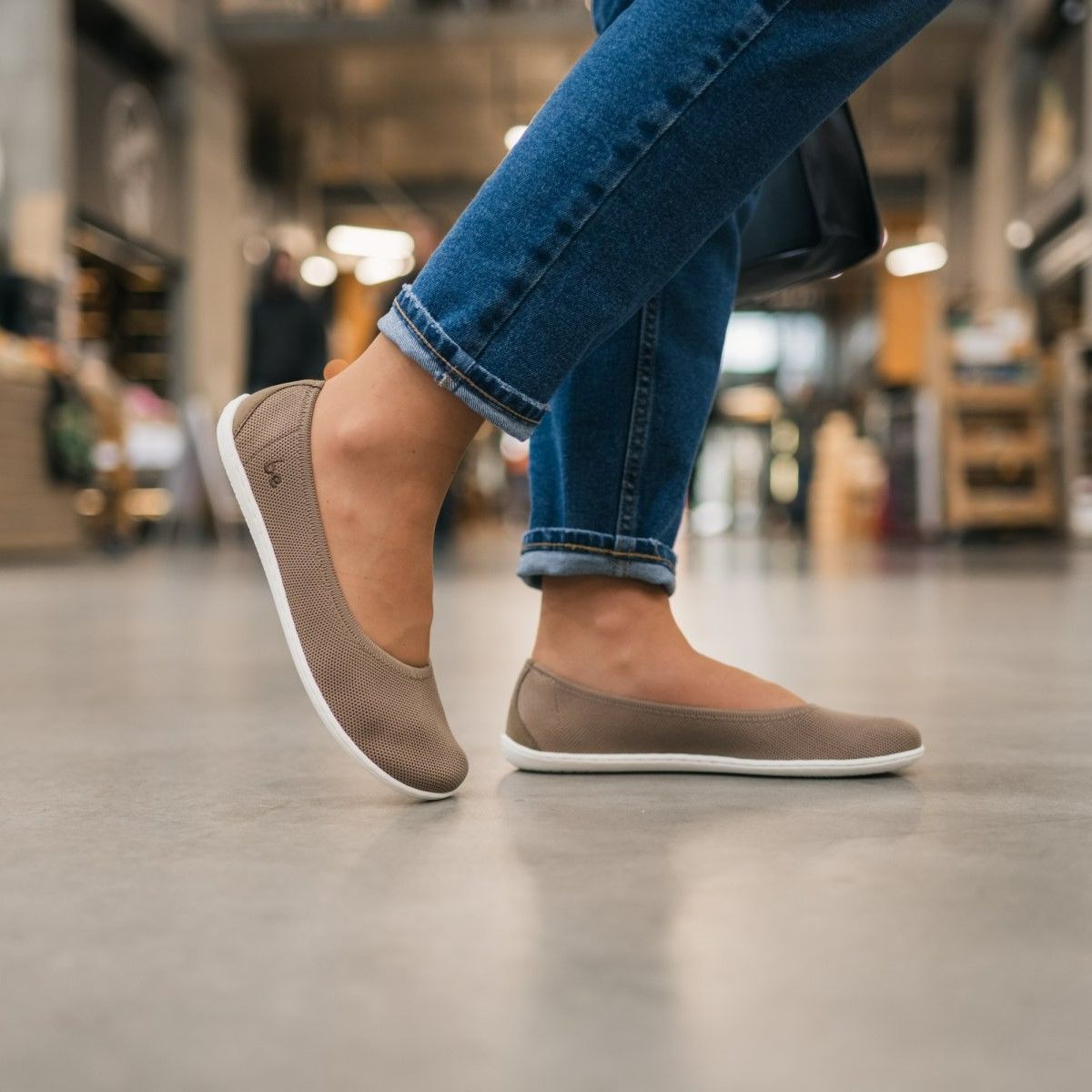 Dambarfotaballerinaskor Be Lenka Delight beige