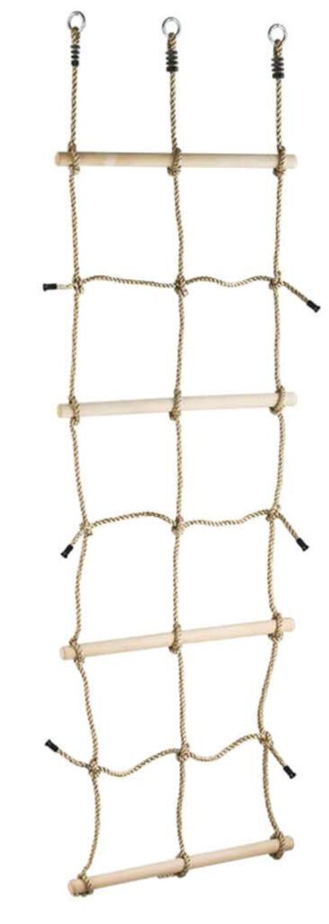 Barnklätternät med träribbor