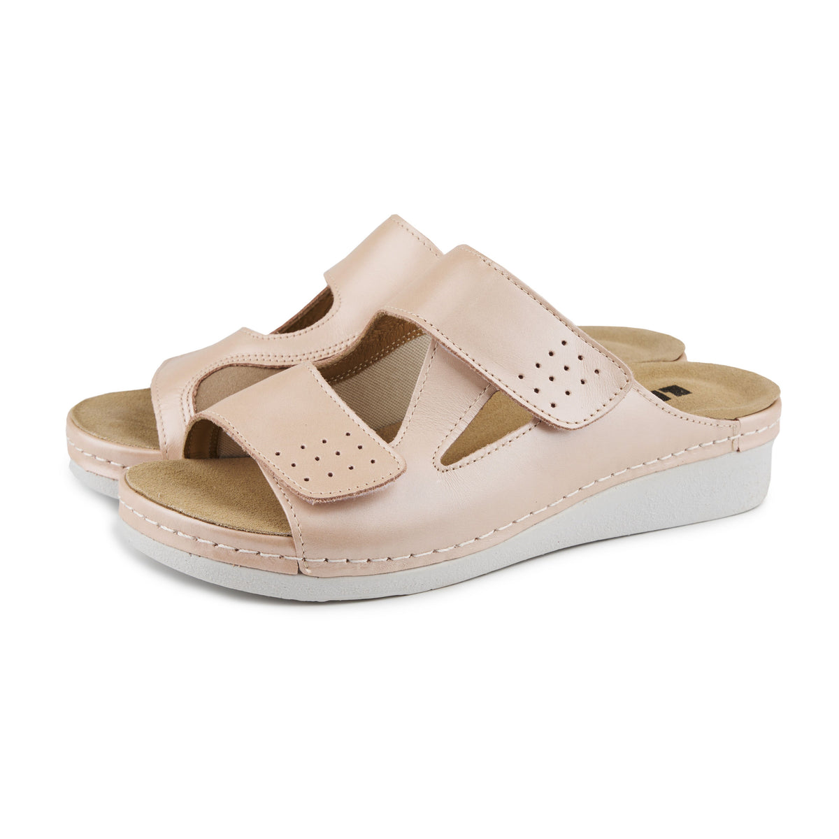 Damläder slip-in-tofflor för hallux Lydie rosa
