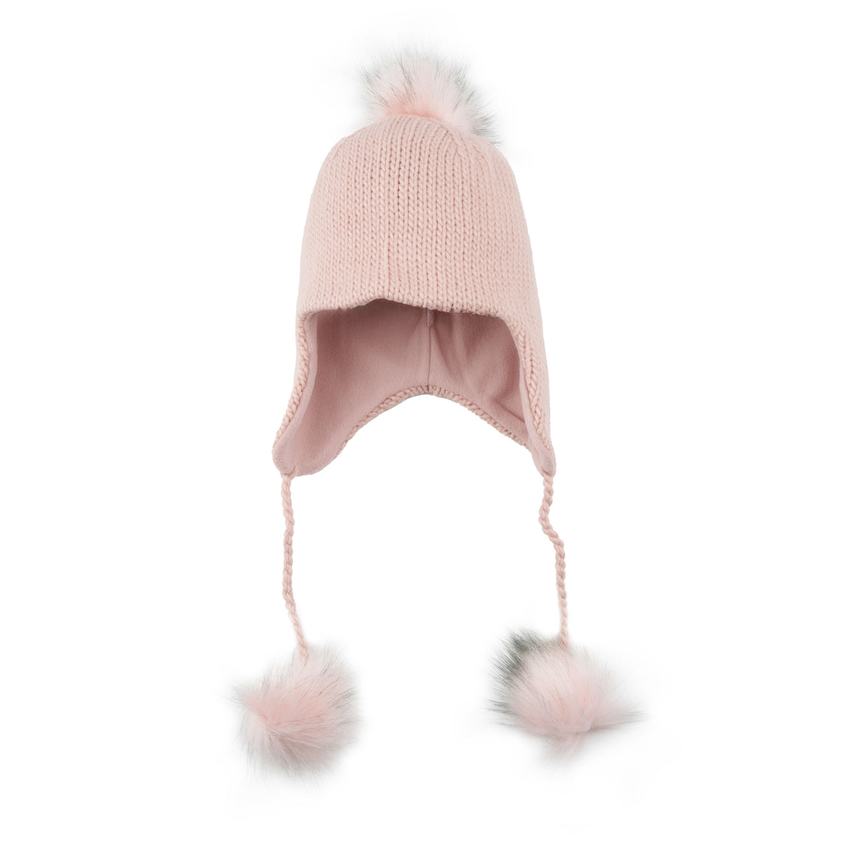 Barnmössa med alpackaull med foder Coco rosa