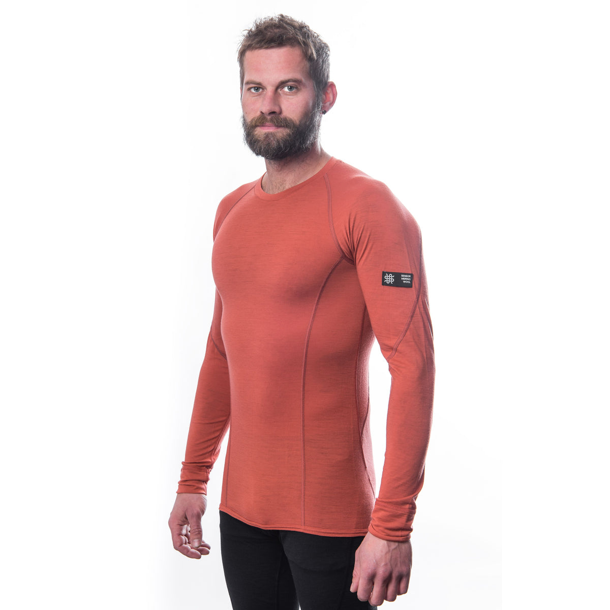 Herr funktionströja Sensor Merino Active röd