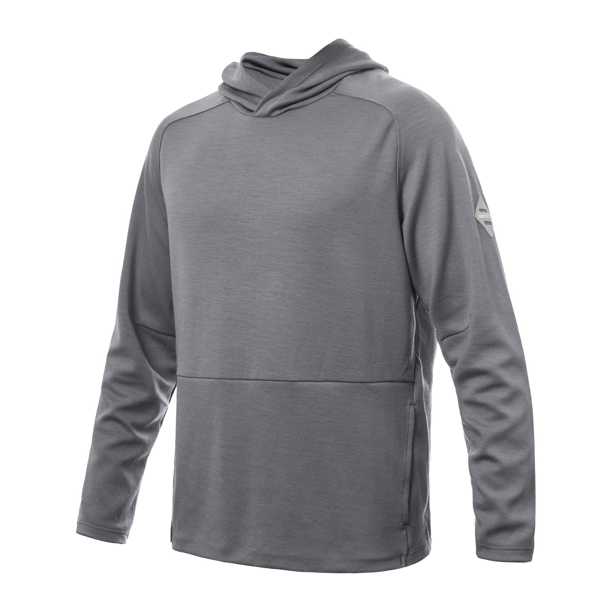 Herr huvtröja Sensor Merino Upper grå