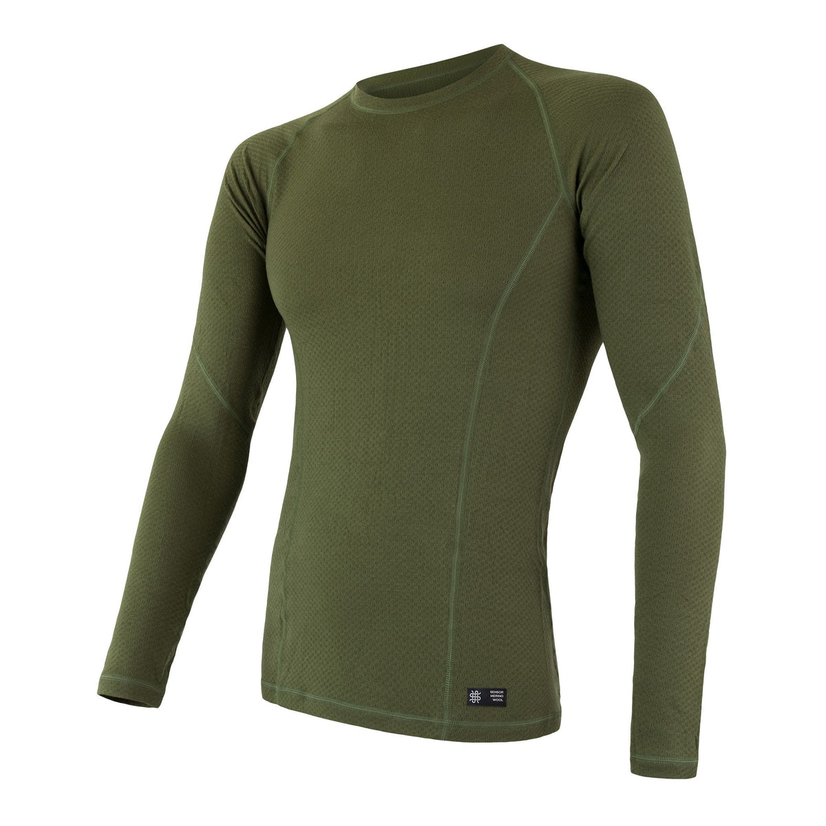 Herrfunktionströja Sensor Merino Double Face grön