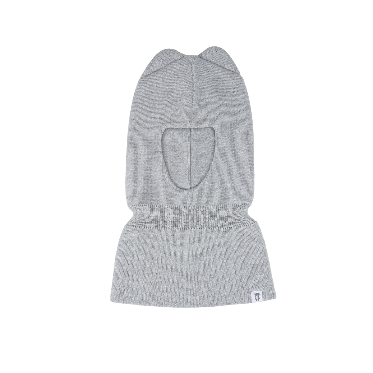 Barnmerinoullsbalaclava grå
