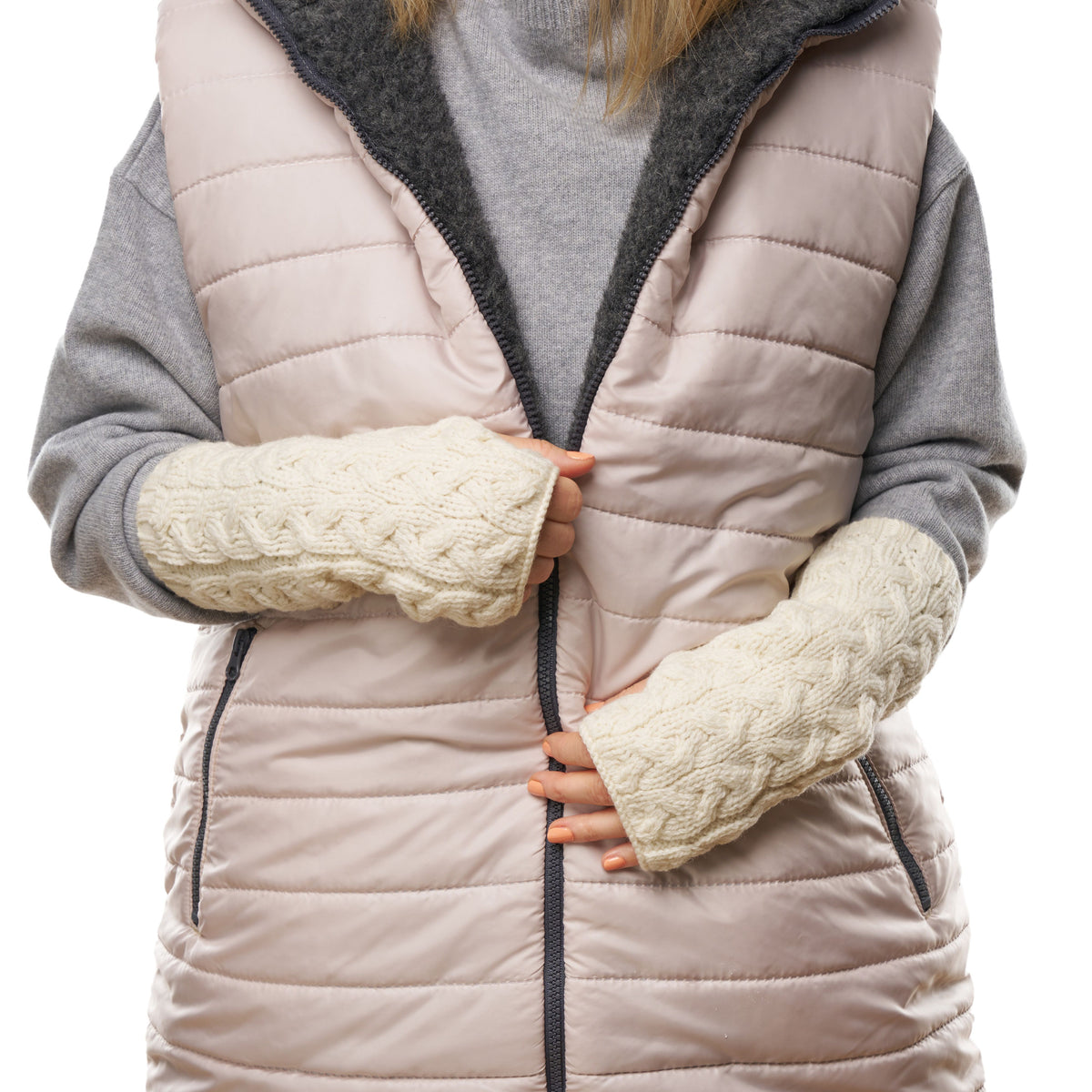 Vinterullhandvärmare Supersoft merinoull naturlig